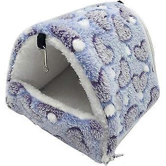 Small Animal Plush House Bed - Warm Hammock Sleeping Toy for Hamster Guinea Pig, 3 Sizes
