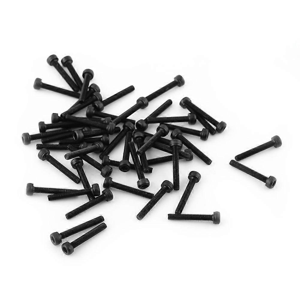 M3 Black Hex Socket Cap Head Screw Bolt Set (M3*20mm,Fully Threaded,50pcs)