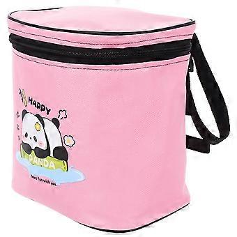 Bicycle Handlebar Bag Electric Bike Accessory for Storage 2Pcs Pink Polyester