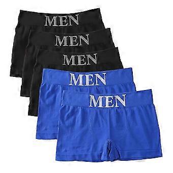 5pcs Men's High Elastic Breathable Boxers Briefs Comfortable Soft Underwearxx