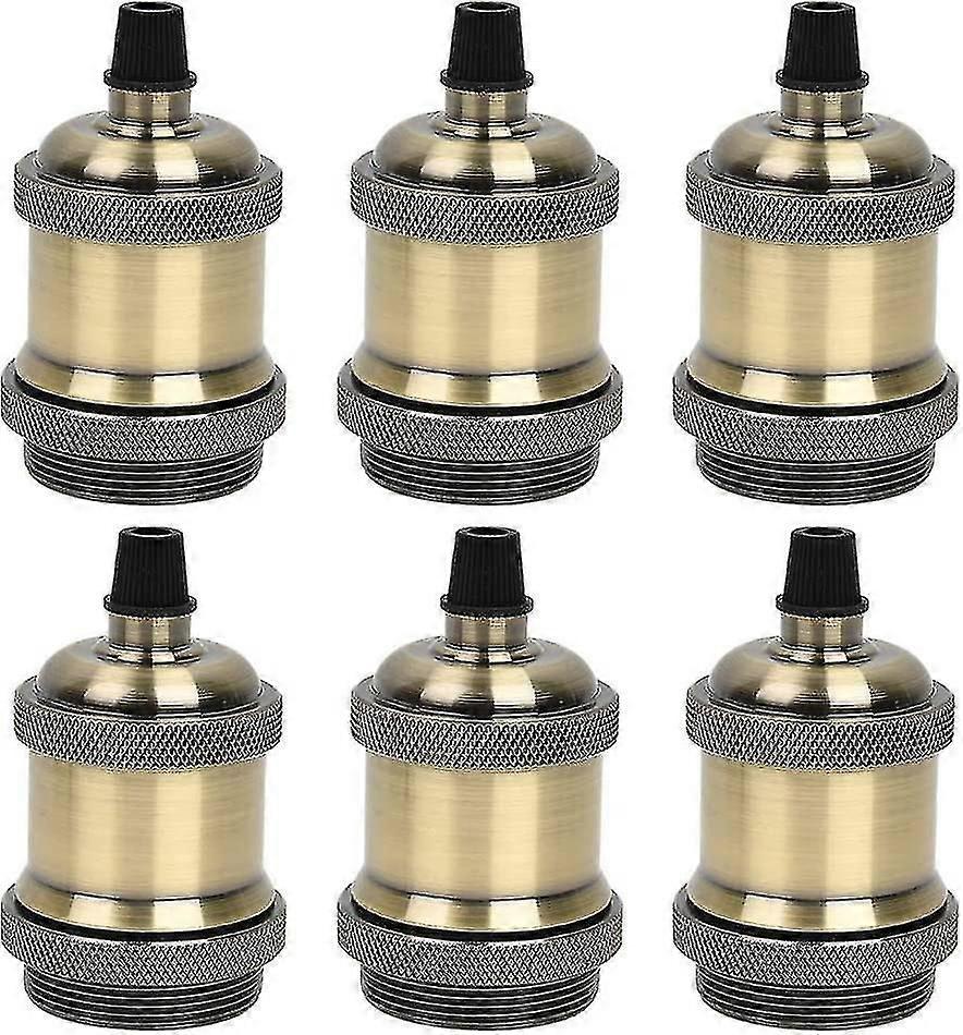 E27 Presa in alluminio pressofuso 6 pezzi bronzo