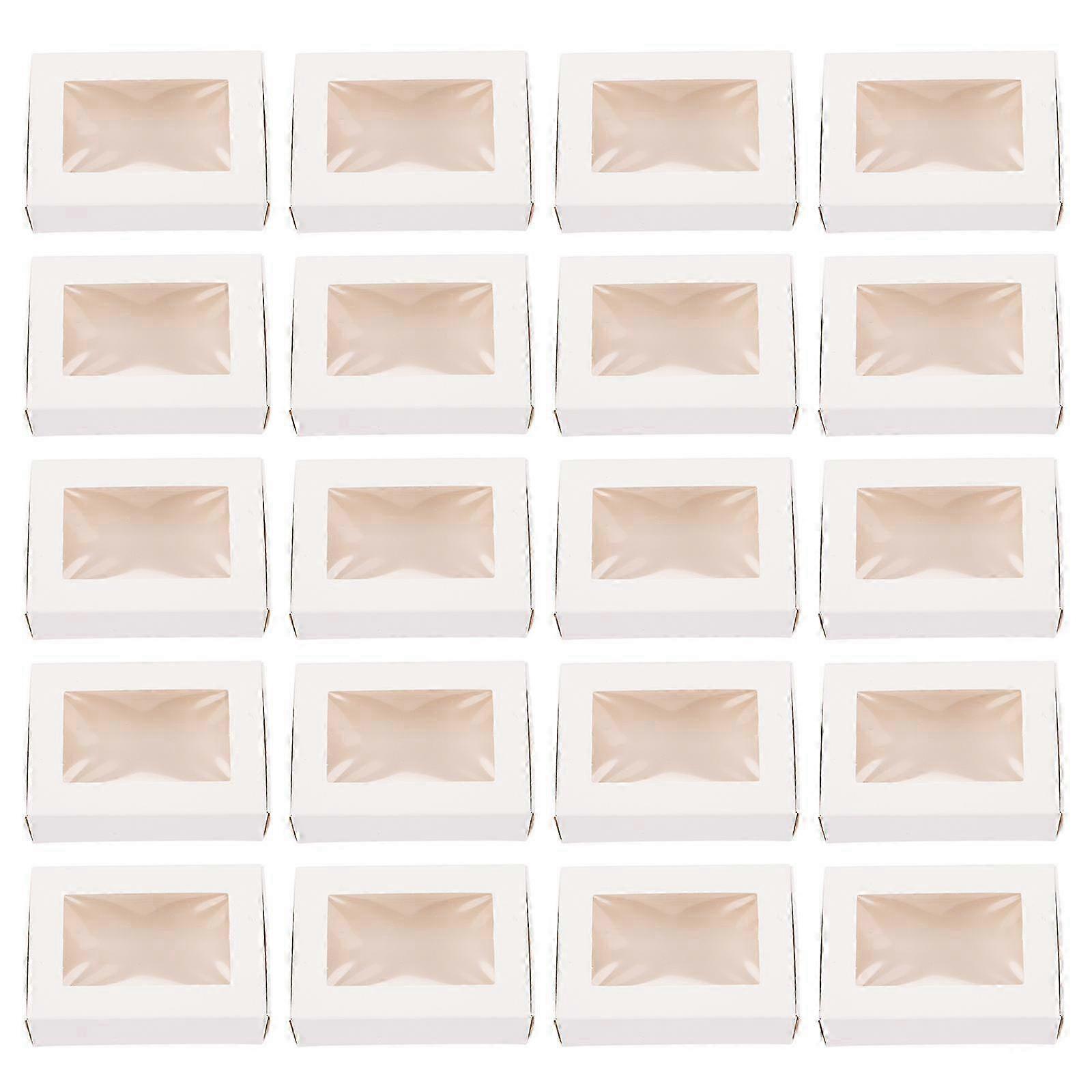 30Pcs Small White Kraft Paper Soap Storage Boxes Packaging Boxes
