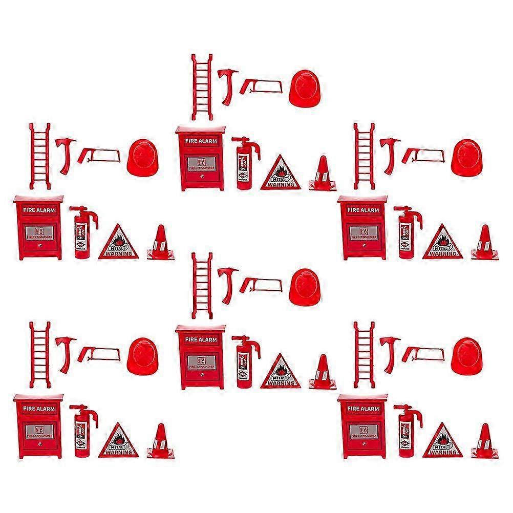 Firefighter Tools Model Educational Aids for Firefighting 6Sets for Decoration