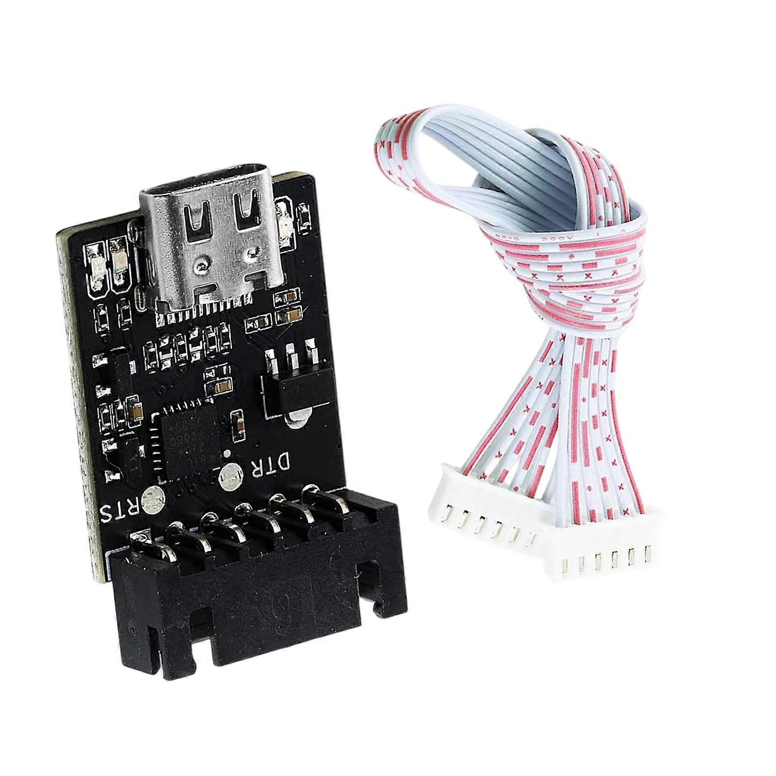 Project Testing Module with USB Board Link and Ribbon Cable for Firmware Loading, Development Work, Code Transfer, and Repair Tasks Multicolor