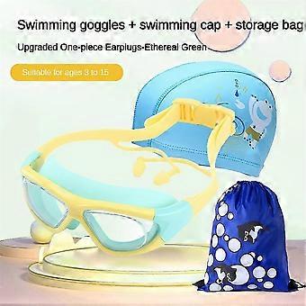 Neo -Kids Large Frame Swimming Goggles Waterproof Anti-Fog Clear Vision Professional Diving Swim Glasses for Boys and Girls