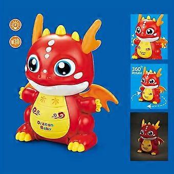 "Dragon Baby" Musical Dancing Dragon Toy, Light Up Crawling Robot with 360° Rotation, Fun Moving Toy for Kids