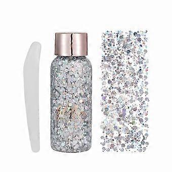 Gel de glitter para olhos e corpo, 32ml, ideal para maquiagem de festivais, apresentações e festas.
