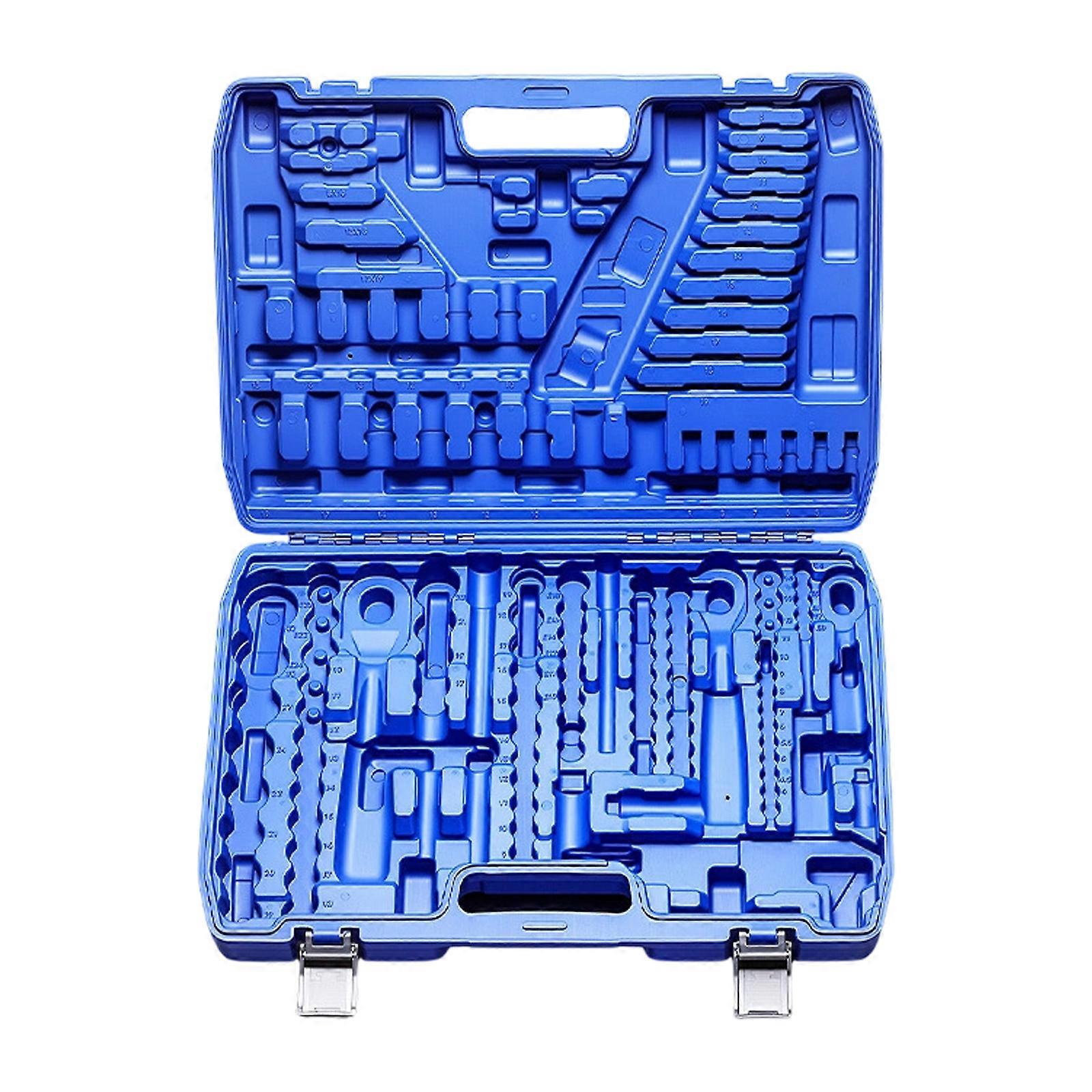 Garage Tool Storage Case, Empty Plastic Organizers Box for Sockets, Wrenches, Bits, and Small Repair Tools with Handle Multicolor