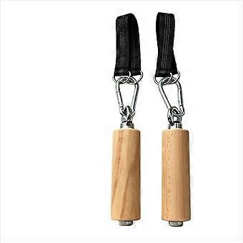Poignées de traction INF en bois de hêtre — Boules de bois suspendues portables pour renforcer les bras et les avant-bras