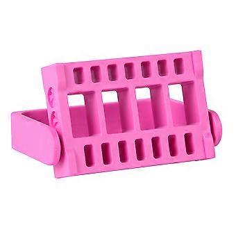 Manicure Organizer for Nail Grinding Tool Storage 16 Holes 2Pcs Pink