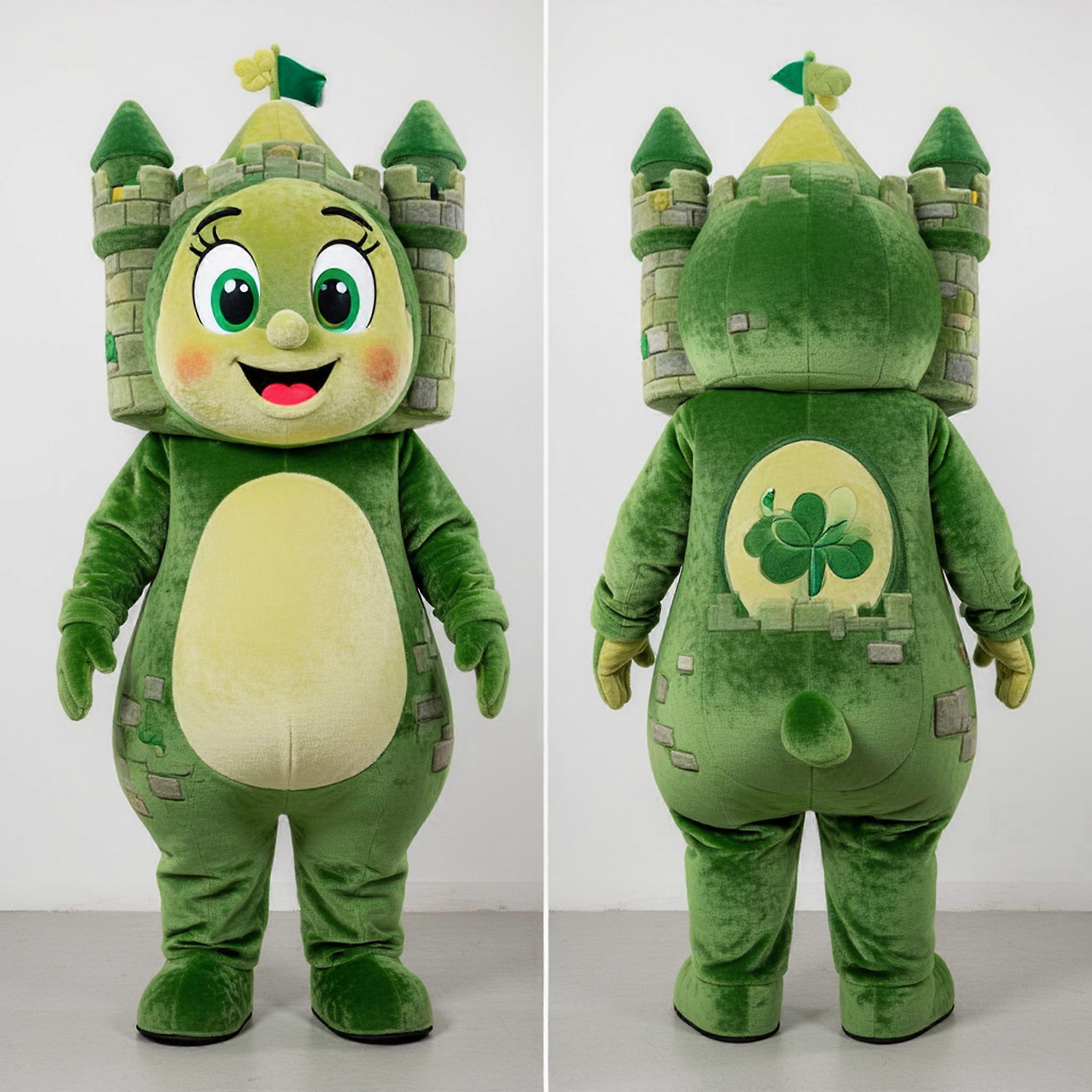 MASTICOT Stone Gray Cartoon Irish Castle Mascot