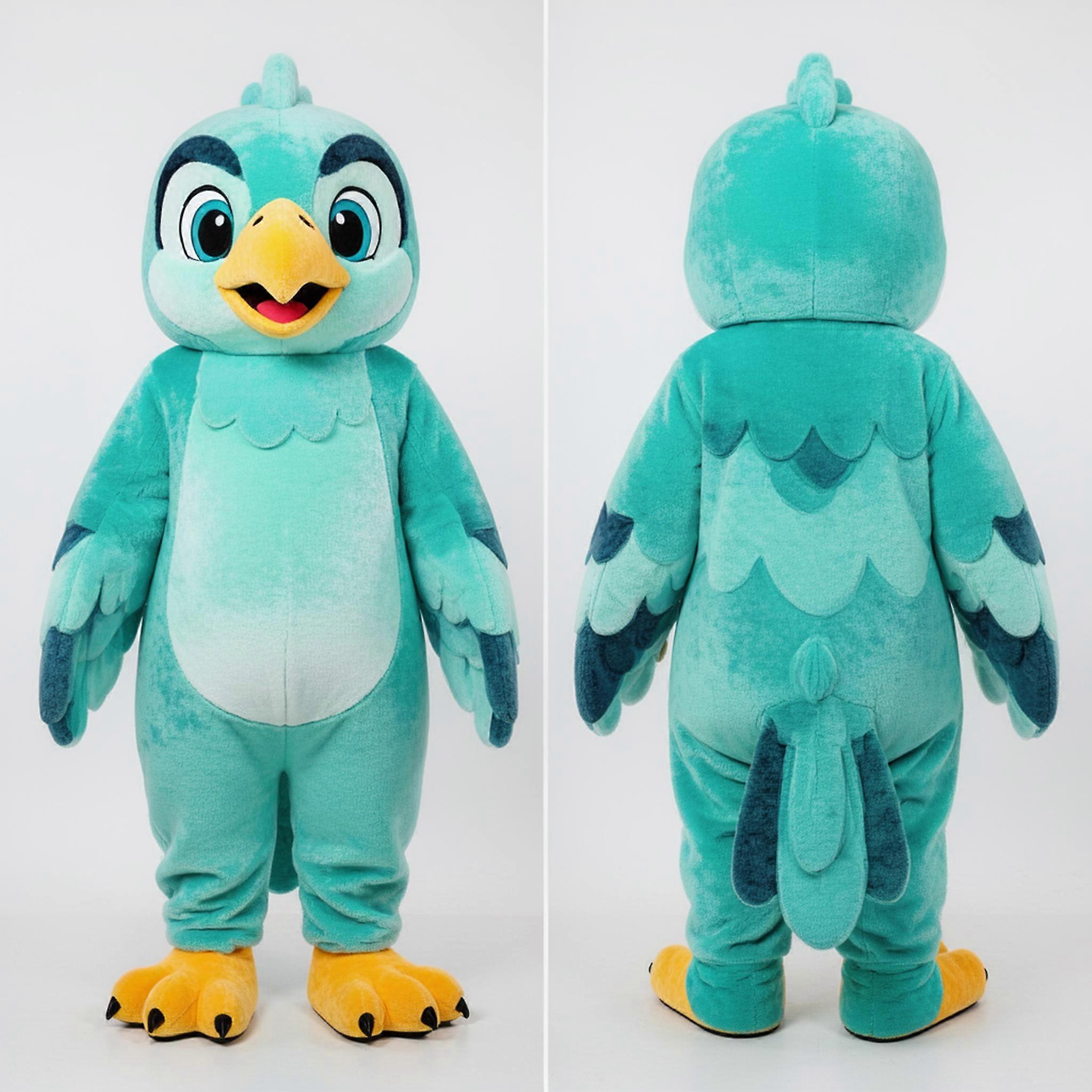 MASTICOT Turquoise Broad Winged Falcon Mascot