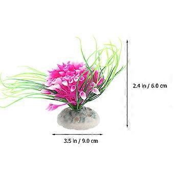 Artificial Fish Tank Plants Underwater Aquarium Grass Ornament for 4Pcs