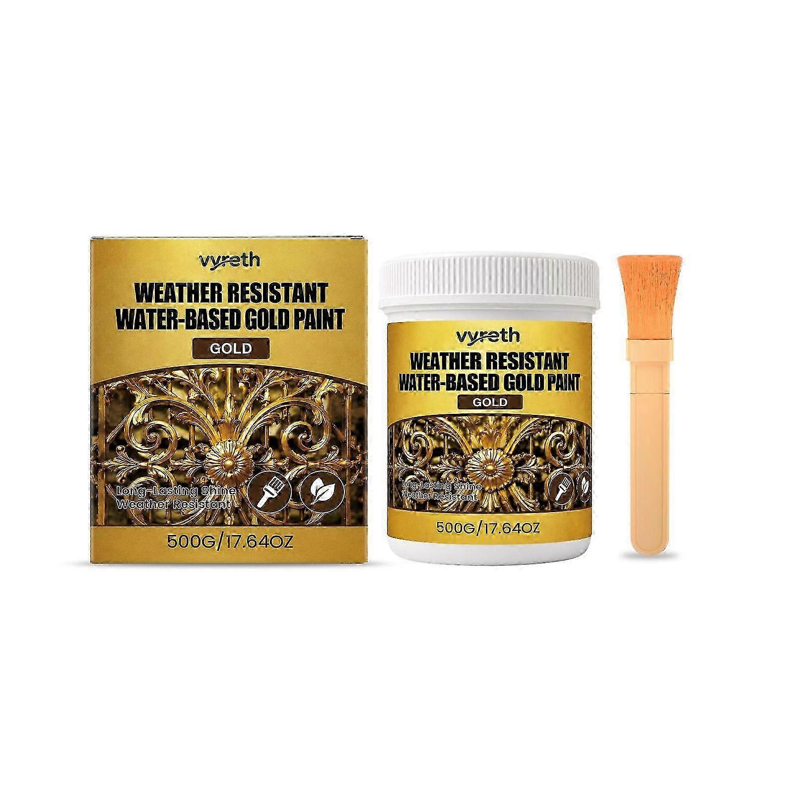 Water-Based Gold Paint  UV Resistant Outdoor Coating