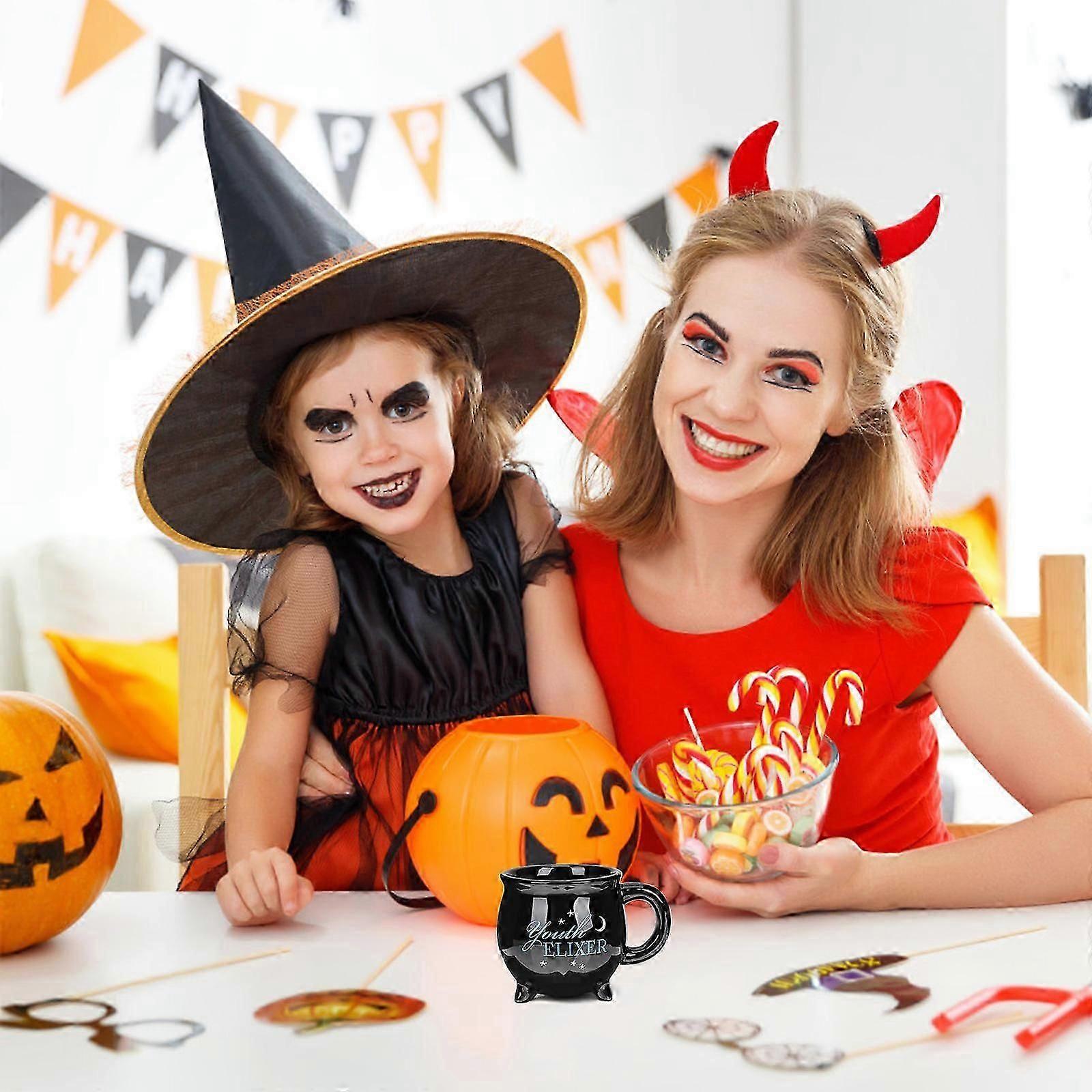 Halloween Party 3D Black Ceramic Mug Drinking Cup