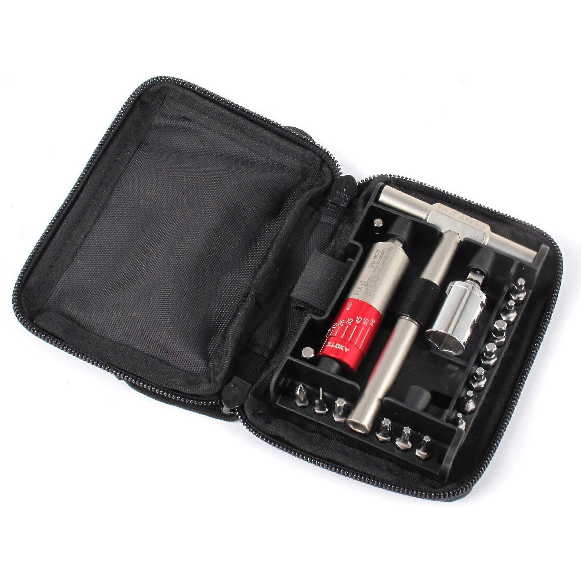 Precision Torque Screwdriver Set, 1/4" Drive, 20-65 in-lb, with Bits & Case
