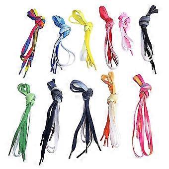 11 Pairs 120cm Gradient Flat Shoelaces, Colorful, Compatible with Sneakers compatible with Casual Use
