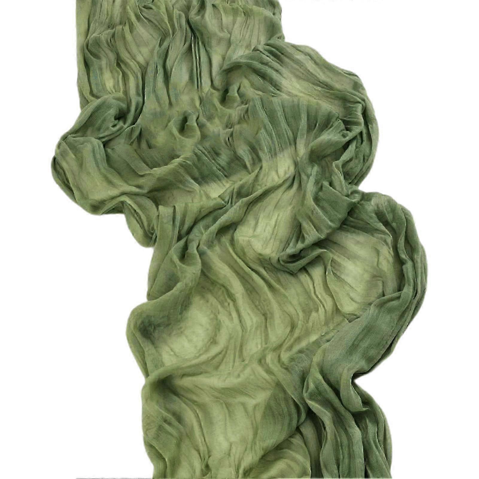 Table Runner Solid Color Polyester Crepe Gauze 180x90cm Rustic Boho Decor for Wedding Party Dining