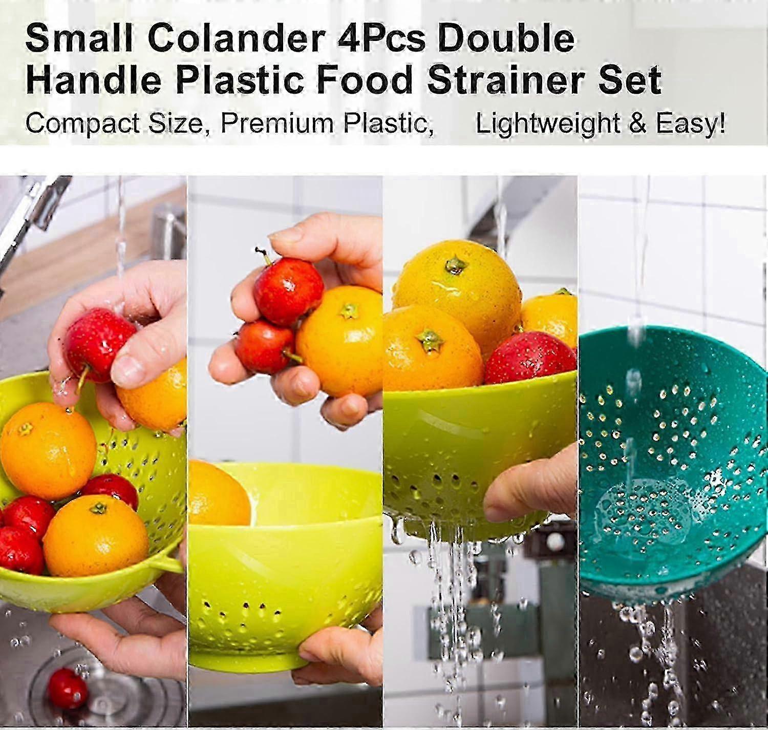 4pc Compact Plastic Strainer Set