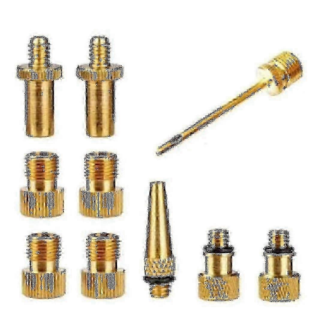 10-Pc Bicycle Ball Pump Adapter Kit