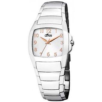 Lotus shiny Quartz Analog Woman Watch with 15614/G Stainless Steel Bracelet