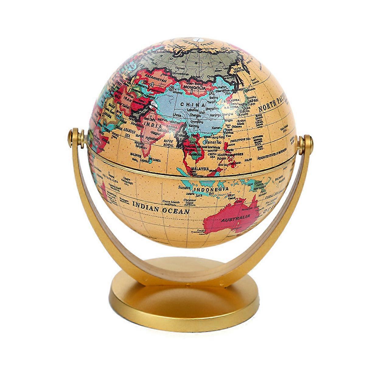 Mini Educational Globe, Antique-Style Design, Interactive Desktop Decor