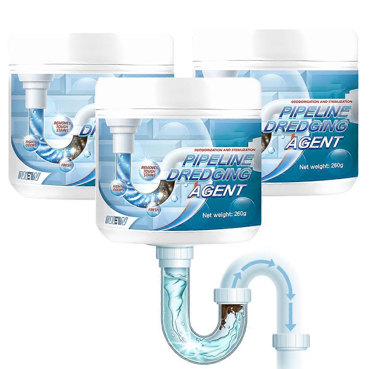 Powerful Drain Cleaner for Kitchen Bathroom, Fast Clog Dissolving Pipe Dredging Agent (3)