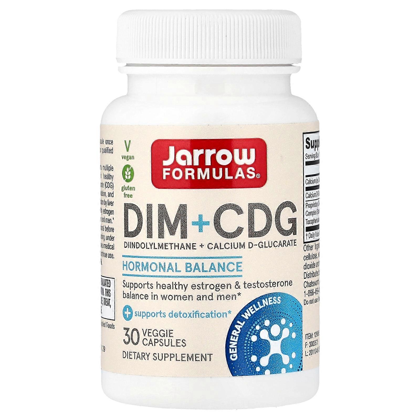 Jarrow Formulas, DIM + CDG, 30 Veggie Capsules