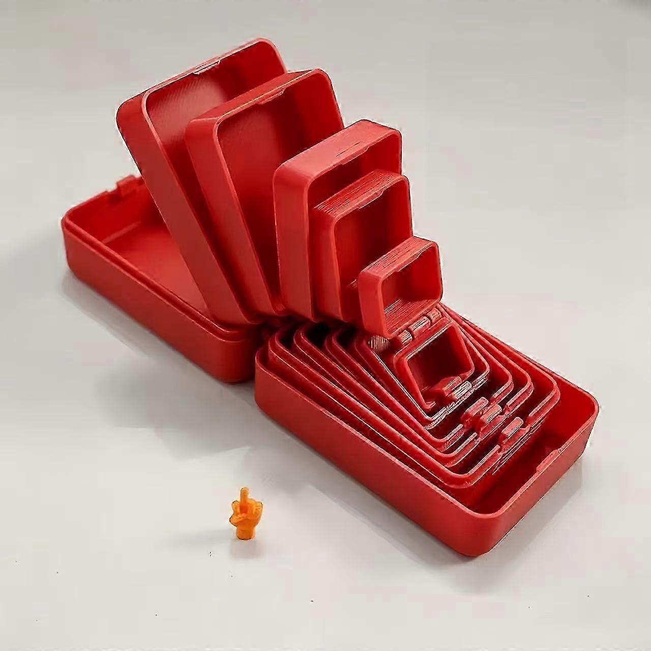 Multi Layer Nesting Surprise Gift Box Classic Red, Durable for Kitchen & Dining
