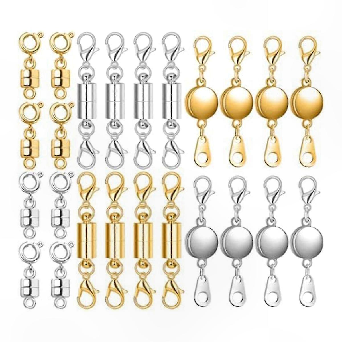 24 Magnetic Clasps Assorted Shapes Safe