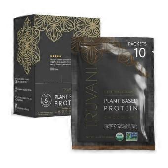 Truvani Organic Plant Based Protein Powder Chocolate, 1.6 Oz