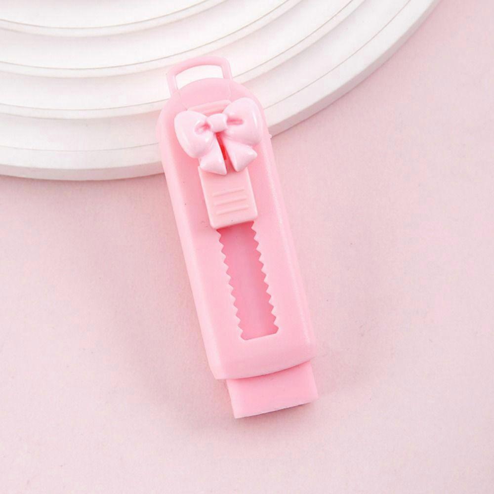 School Supplies Portable Push-pull Eraser Creative Cartoon Bow Rubber Colored Retractable Push Pull Rubber