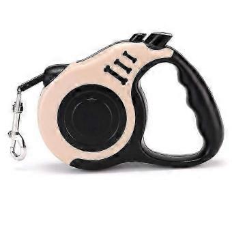 Retractable Dog Leash 10ft Tangle Free Non Slip Grip One Touch Brake Lock Beige Small Medium Dogs