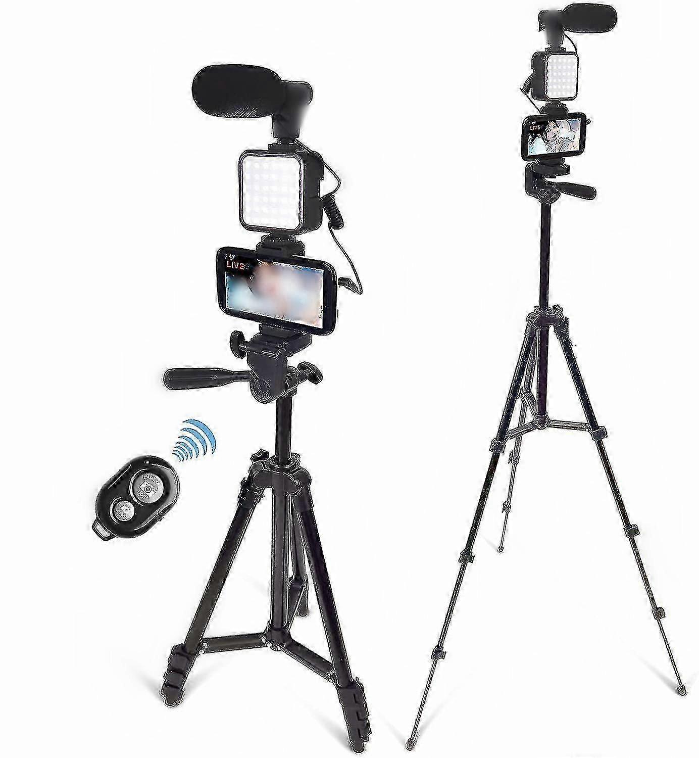 Vlogging Camera Phone Vlog Video Kit #1 with Height Adjustable Tripod