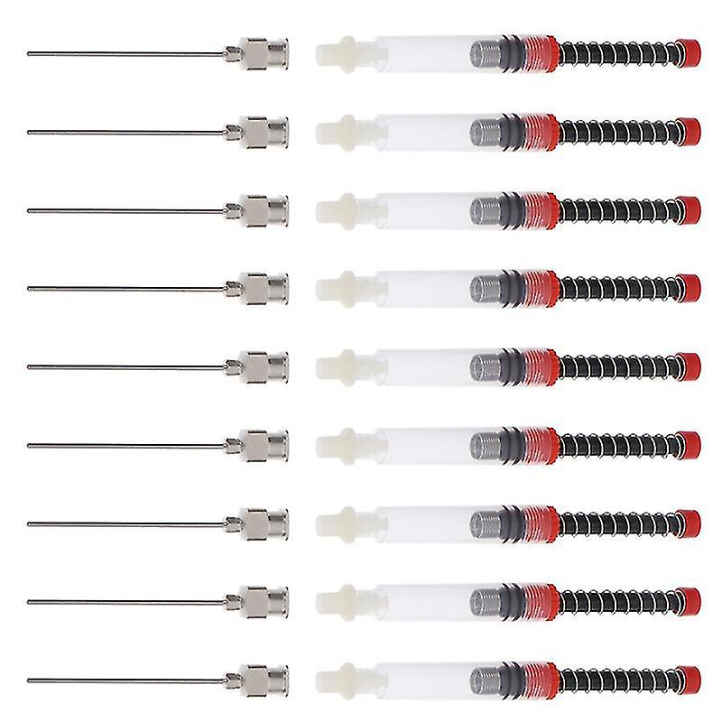 12X0.7x0.7cm Pen Ink & Refills 9pcs Fountain Pen Ink Syringe Filler Needle Tip Spring Con