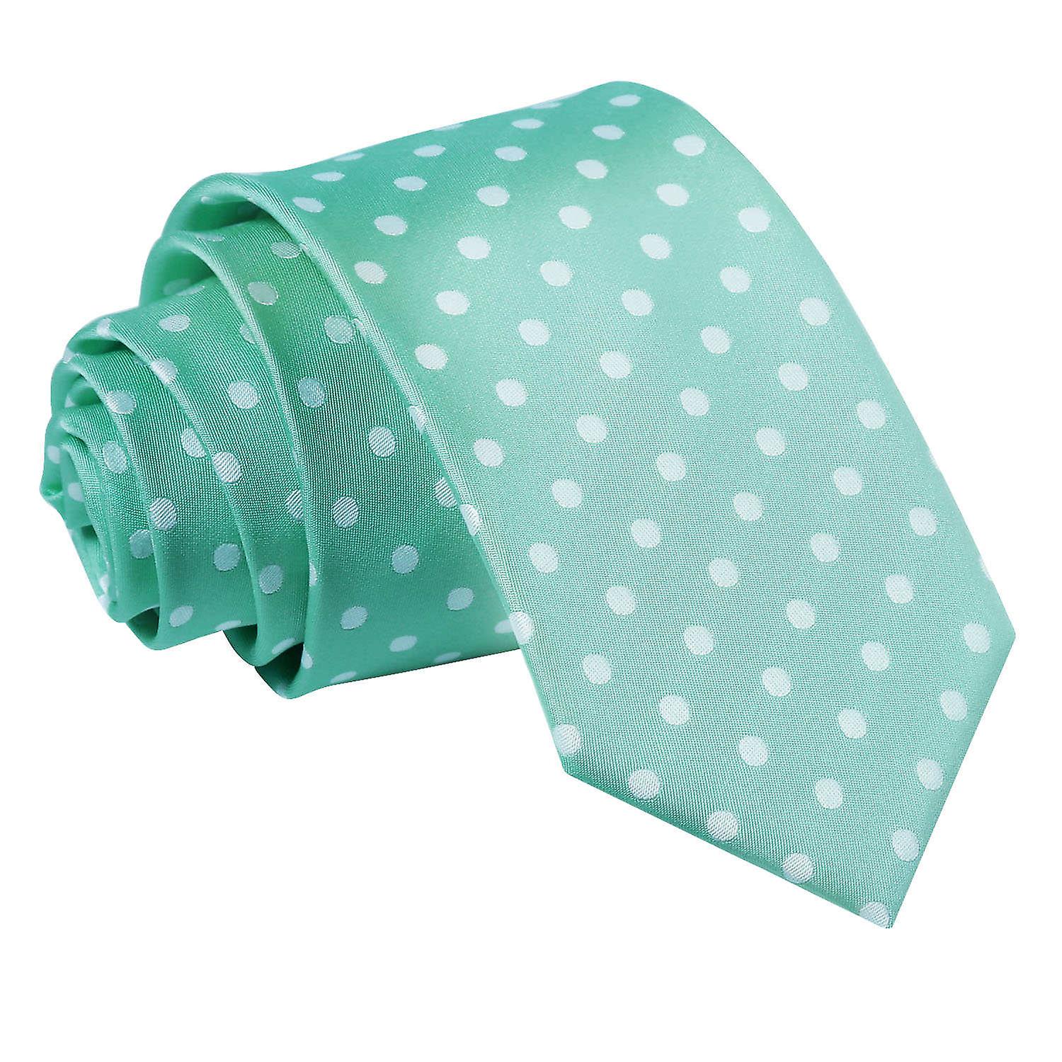 Mint Green Polka Dot Classic Slim Tie