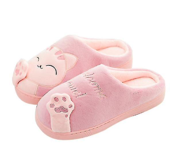 Lucky Cat Tofflor Vinter Bomulls Tofflor Plattform Tofflor