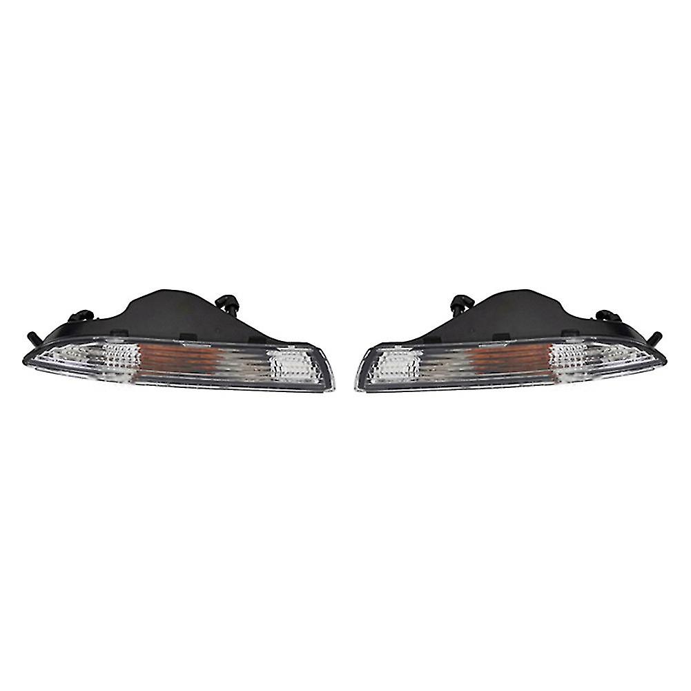 1pair Car Front Bumper Corner Turn Signal Sequential Lights Indicator Lamp Without Bulbs For 2008-2