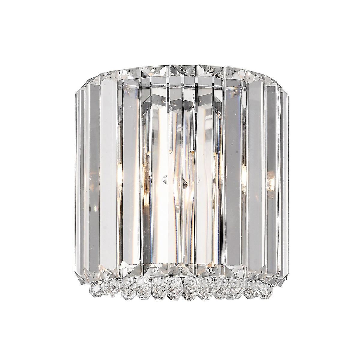 Prince Crystal Wall Lamp, Silver, 1x G9
