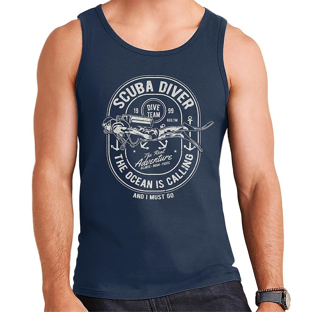 Scuba Diver Ocean Is Calling Men's Vest