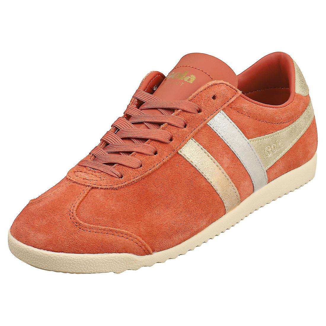 Gola Bullet Mirror Trident Womens Casual Trainers in Orange Spice Silver
