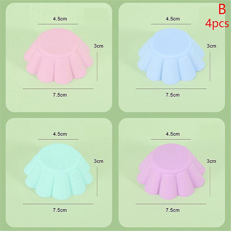 4pcs Silicone Baking Mold Muffin Cupcake Cups Liners Cake Decorating Tools
