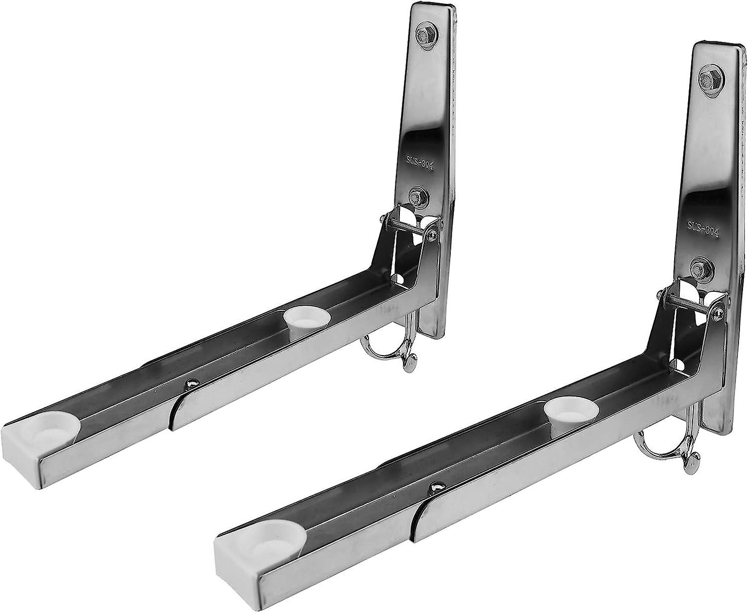 Pair Microwave Oven Bracket Wall Mount for Stainless Steel Telescopic Microwave Rack
