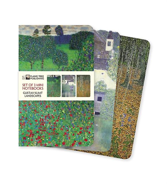 Klimt Landscapes Set Of 3 Mini Notebooks Paperback Book