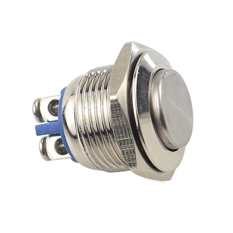 Push Button Momentary Horn Switch for Doorbell Boat Car Waterproof Metal,Silver,16*23.5mm