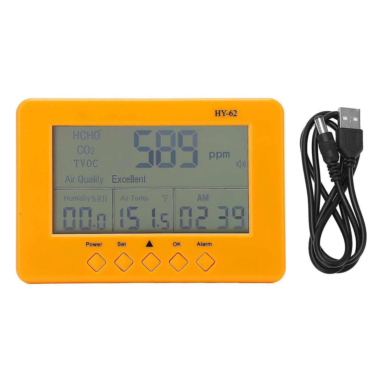 Air Quality Monitor Wide  Range Celsius Fahrenheit System High Accuracy Real Time Reading Co2 Monitor