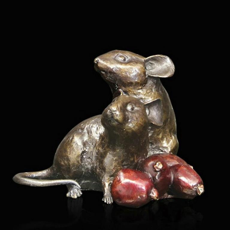 Mice With Rosehips Sculptures & Statues
