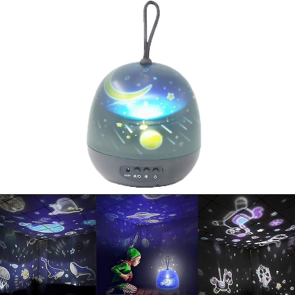 Night Light Projection Lamp Universe Star Projector Night Light 360 Degree Rotation Colorful Sea Wor
