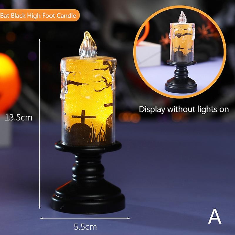 Halloween Led Candlestick Candle Lights Electronic Flameless Battery Light