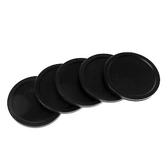 2x5 stuks air hockey pucks voor full size air hockey tafels zwart 50mm